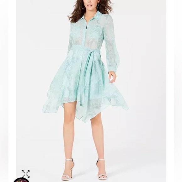 Guess Nykki Python Snake print Shirt Dress - Picture 3 of 3